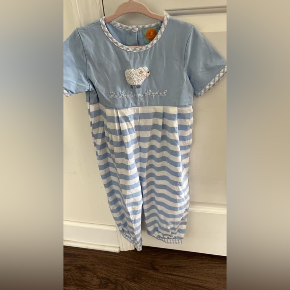 NWT SIMPLY SUTTON “The Lord is my Shepard” romper.